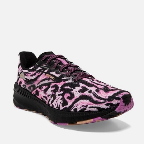 Brooks Shoes - EUC Brooks Launch GTS 10 Pink and Black Leopard Running Shoes!